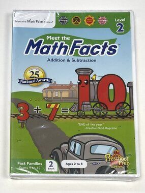 Meet the Math Facts Addition & Subtraction Level 2 (DVD, 2015) NIP NEW Sealed